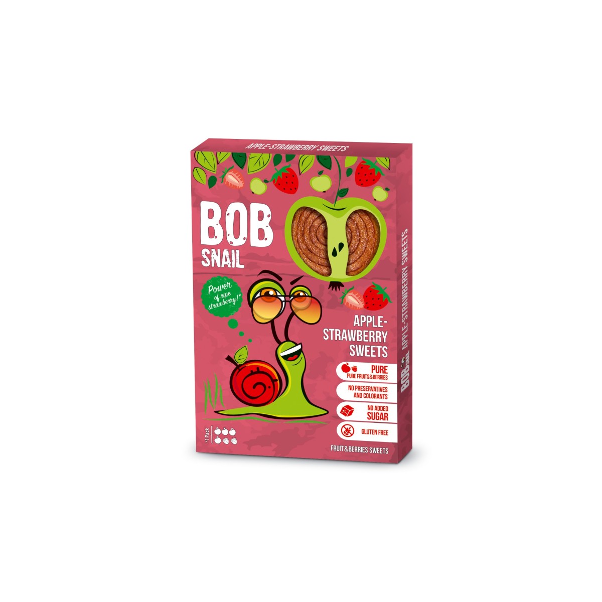 BOB SNAIL - APPLE-STRAWBERRY ROLLS 60 G X 20 PCS