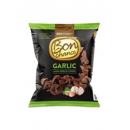 BON CHANCE DARK BREAD CRISPS WITH GARLIC SEASONING MIX 120 G X 24 PCS