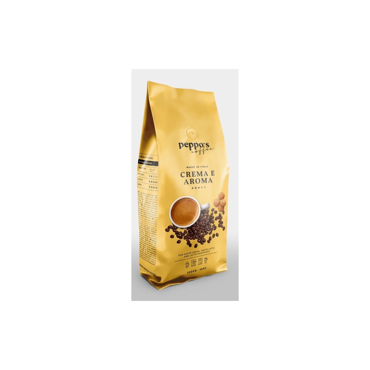 Kohvioad Peppo’s Crema E Aroma 1kg x 6tk