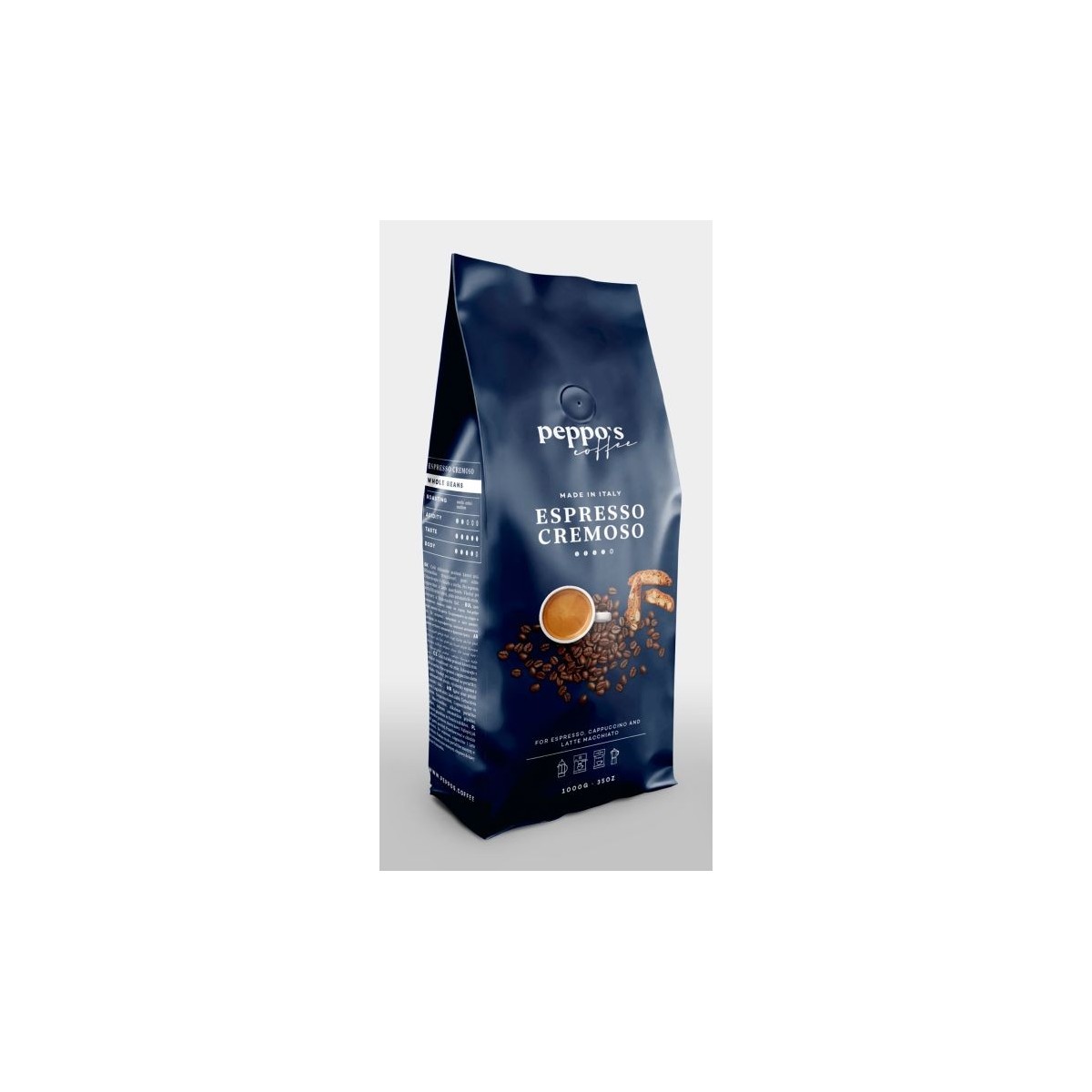 Coffee beans Peppo’s Espresso Cremoso 1kg x 6pcs