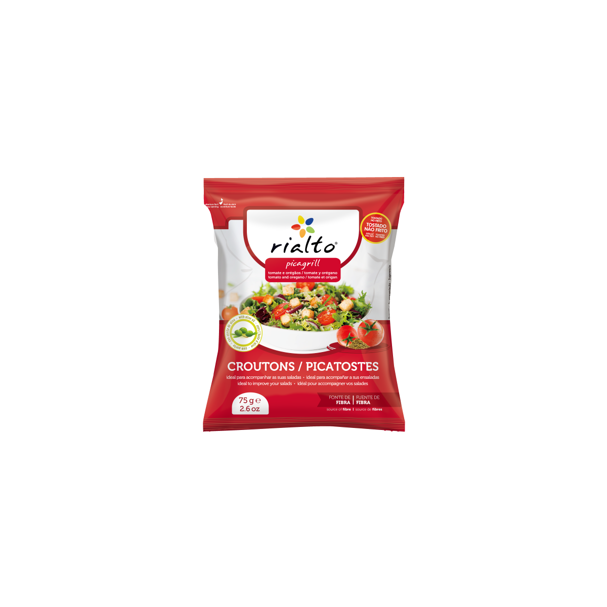 Croutons with tomato, oregano and olive oil, RIALTO 75g x 24 units