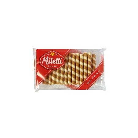 Waffle tubes MILETTI with vanilla flavor